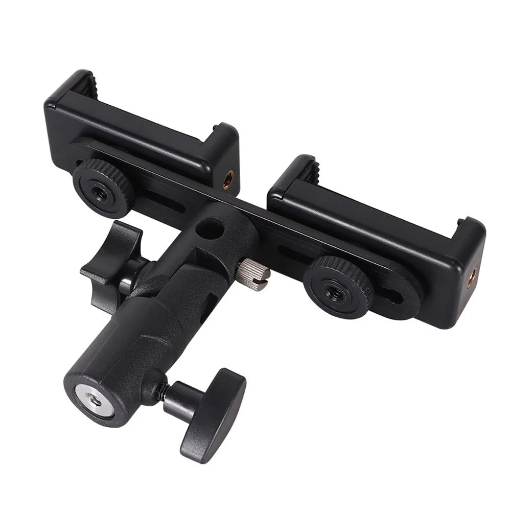 Z011 Dual Head Mobile Phone Clip 360-Degree Rotation Live Streaming Cellphone Mount Clamp - 6