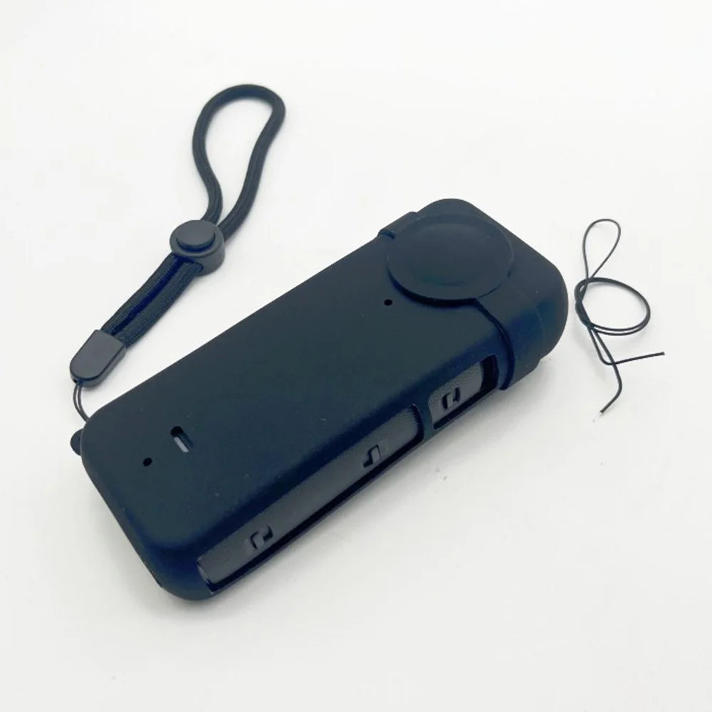 For Insta360 X3 Camera Body Silicone Cover Protective Case with Lens Guard - Black - 6