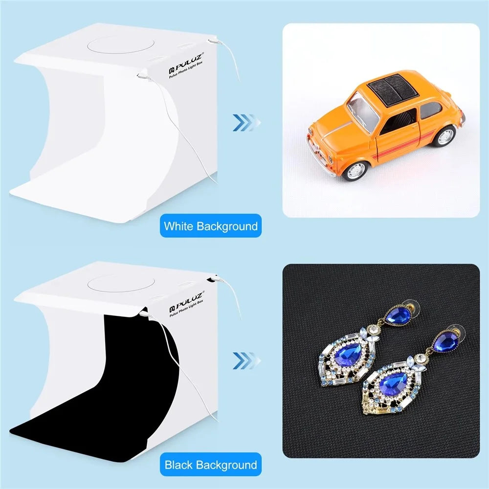 PULUZ PU5029 24cm x 23cm x 23cm Portable Folding Photo Studio LED Light Box with 2 LED Panels - 3
