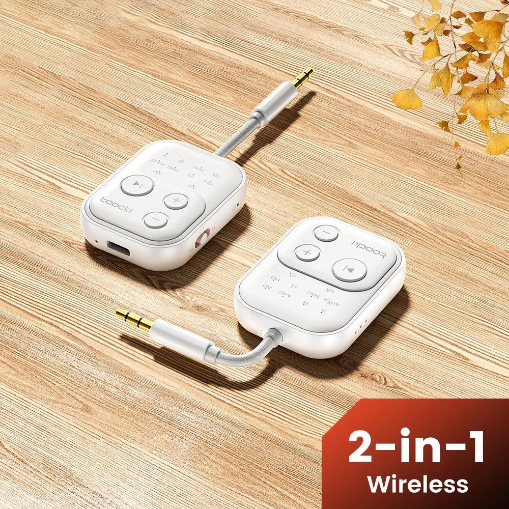 TOOCKI BT06 2 in 1 Bluetooth-compatible Audio Receiver Transmitter 3.5mm AUX 10M Range Adapter for Car TV Airplane - 3