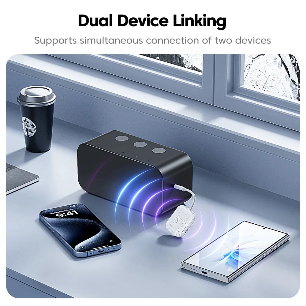 TOOCKI BT06 2 in 1 Bluetooth-compatible Audio Receiver Transmitter 3.5mm AUX 10M Range Adapter for Car TV Airplane - 4