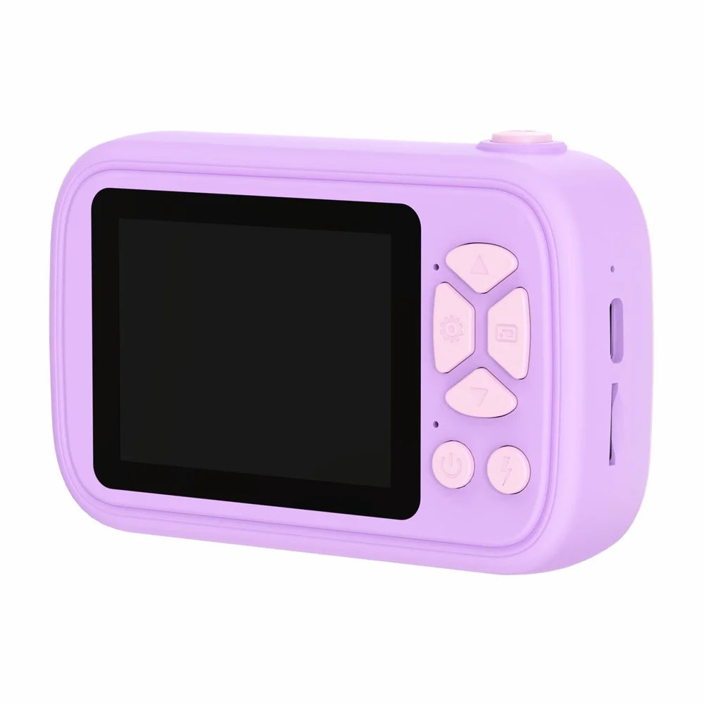 H19 2.4 inch Screen Children Camera 180-Degree Flip Camera Len with Tripod / 32G Memory Card - Purple - 3