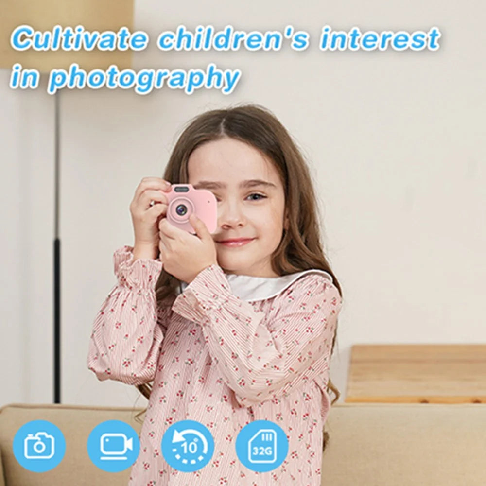 KDC-0025A 2.0 inch Screen HD Kids Camera Toy Dual Lens Digital Camera Video Recorder - Pink - 7