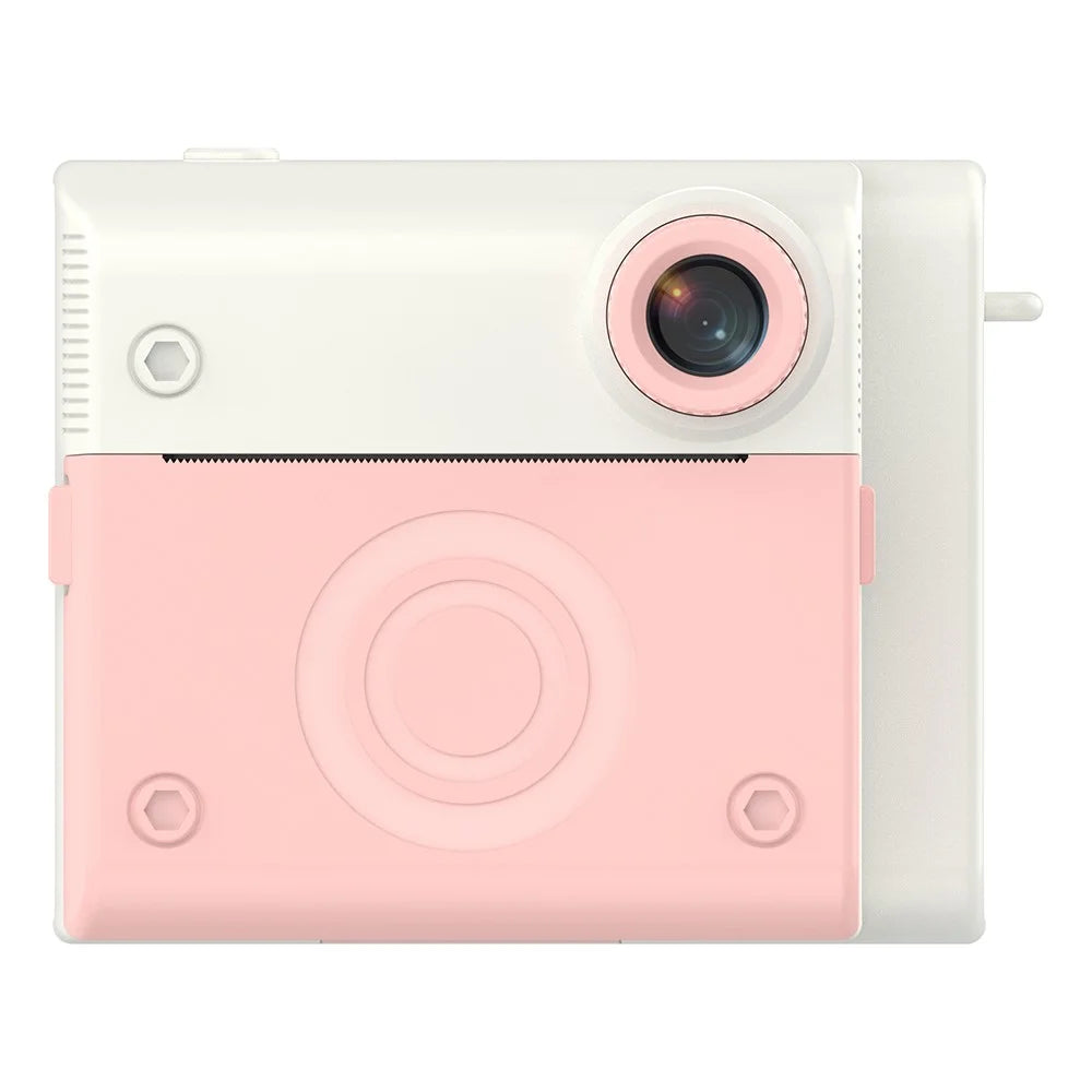 P4 2.8-Inch Kids Instant Print Camera Built-In Games HD Dual Lens Video Recorder, with 32G Memory Card + Card Reader - Pink - 2
