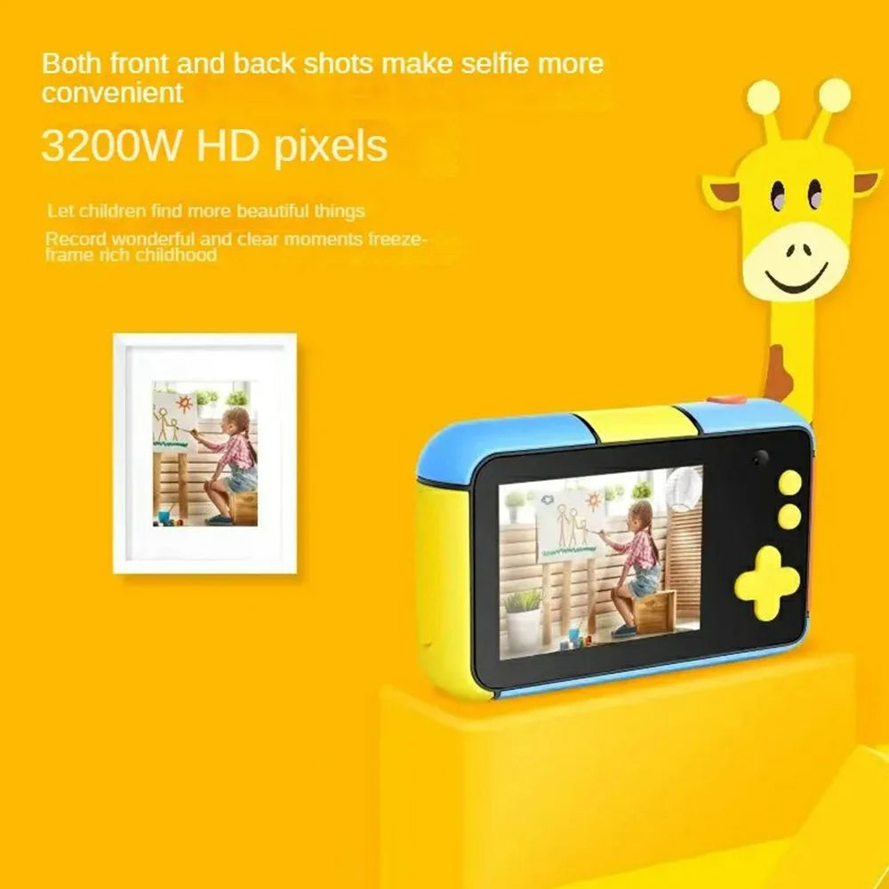 D7 2.4 Inch IPS Screen 10x Digital Zoom 32MP Kids Video Camera Industrial Style Children Toy - Blue - 2