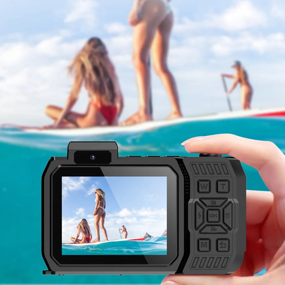 D50 Waterproof Action Camera Outdoor Sports Dual Screen Camera with 32G TF Card + Card Reader - Orange - 2