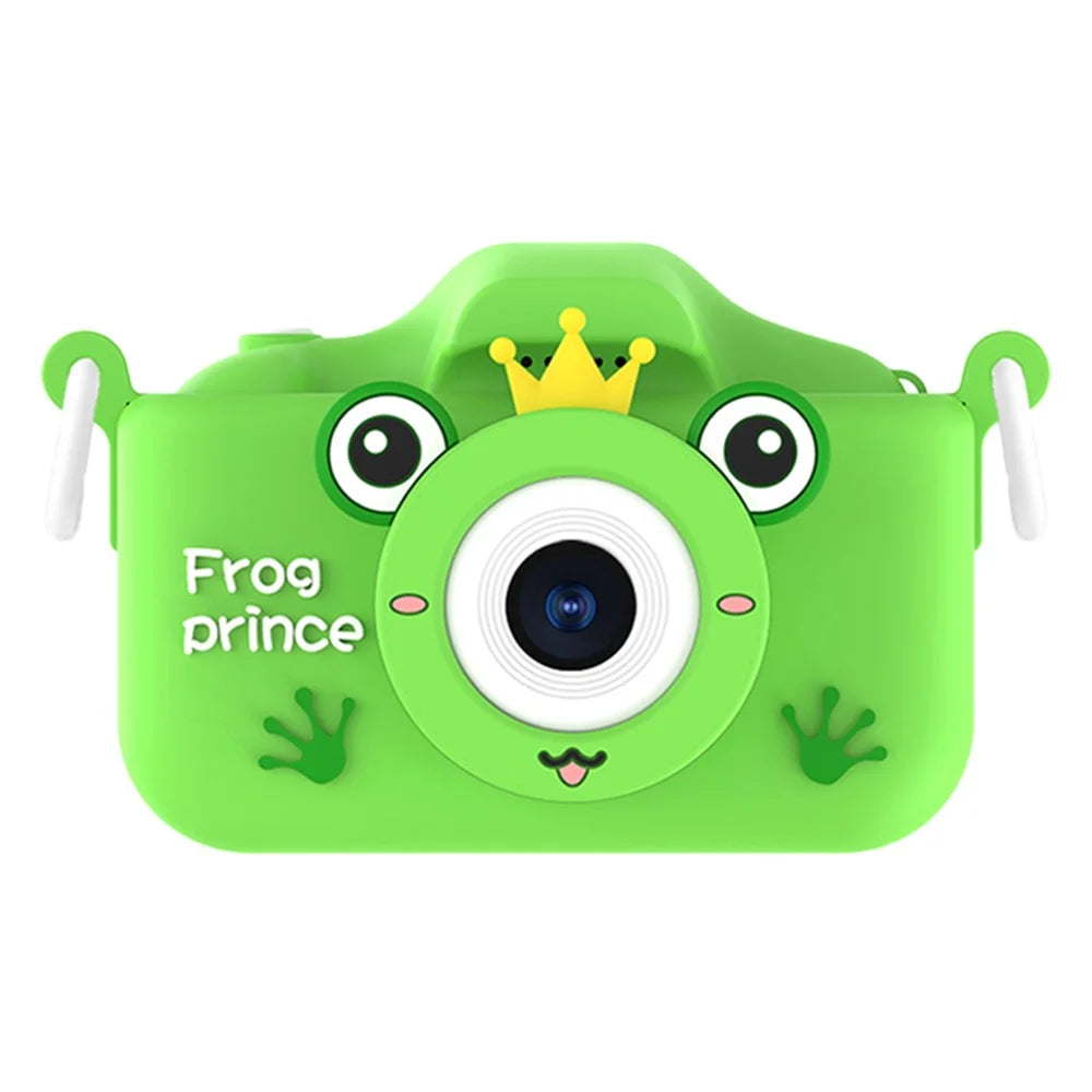 X9S 2-inch LCD Screen 4K Dual Lens Children Camera Cute Frog Kids Anti-Drop Digital Camera with Shouder Strap - 1