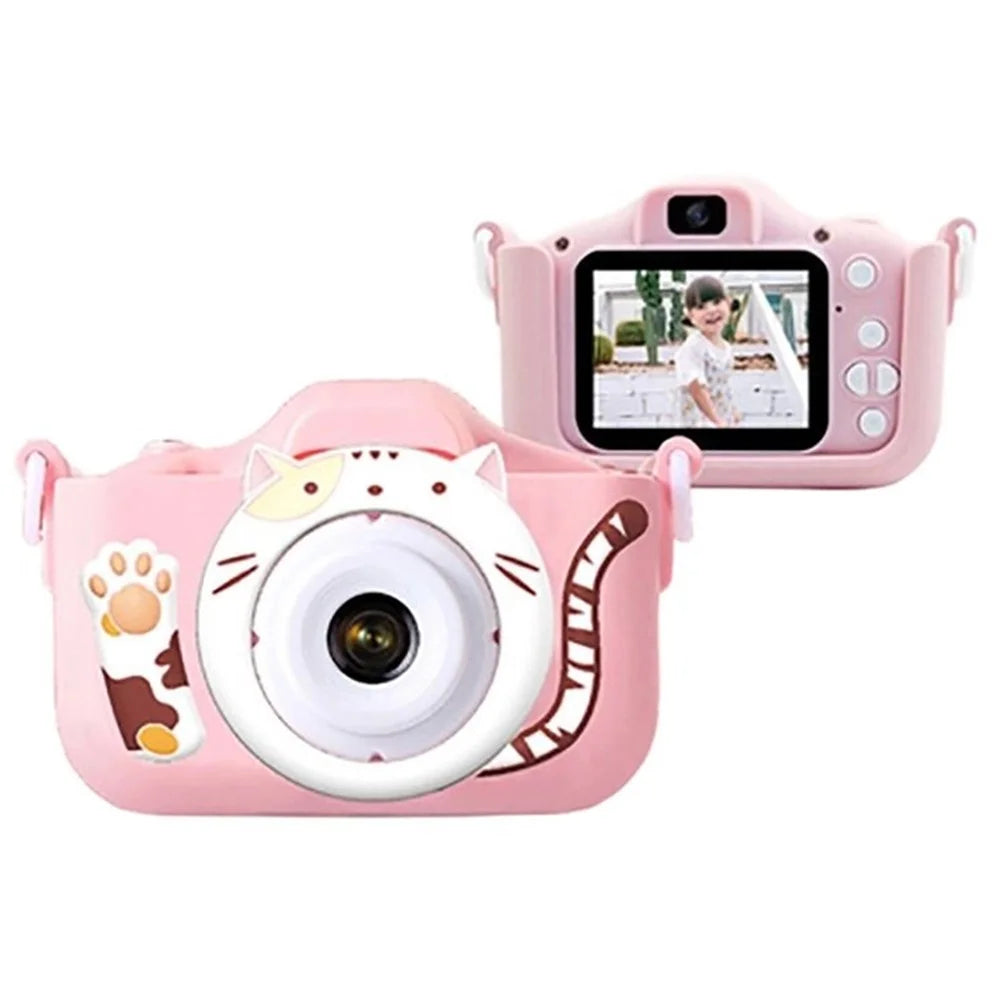 M8 2.0 Inch HD Dual Camera Digital Children Camera with Photo Video Game Support TF Card - Pink - 1
