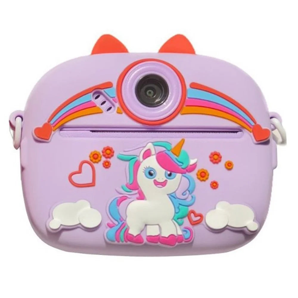 Z13 2.4 Inch Instant Print Camera for Kids HD Dual Lens Video Recorder with 32G TF Card + Card Reader - Purple - 1