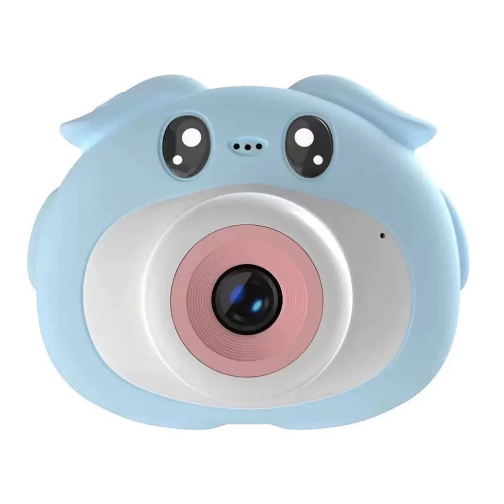 K69 For Kids Digital Camera Cartoon Animal Design 8X Zoom 2.0 Inch HD Screen Dual Lens Video Recorder - Blue - 1