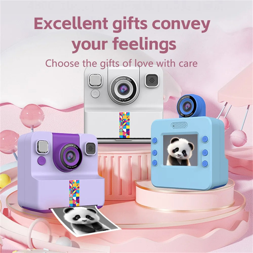 A30 2.4 Inch IPS Screen Instant Camera for Kids HD Flip Lens Video Recorder Built In Games - Blue - 2