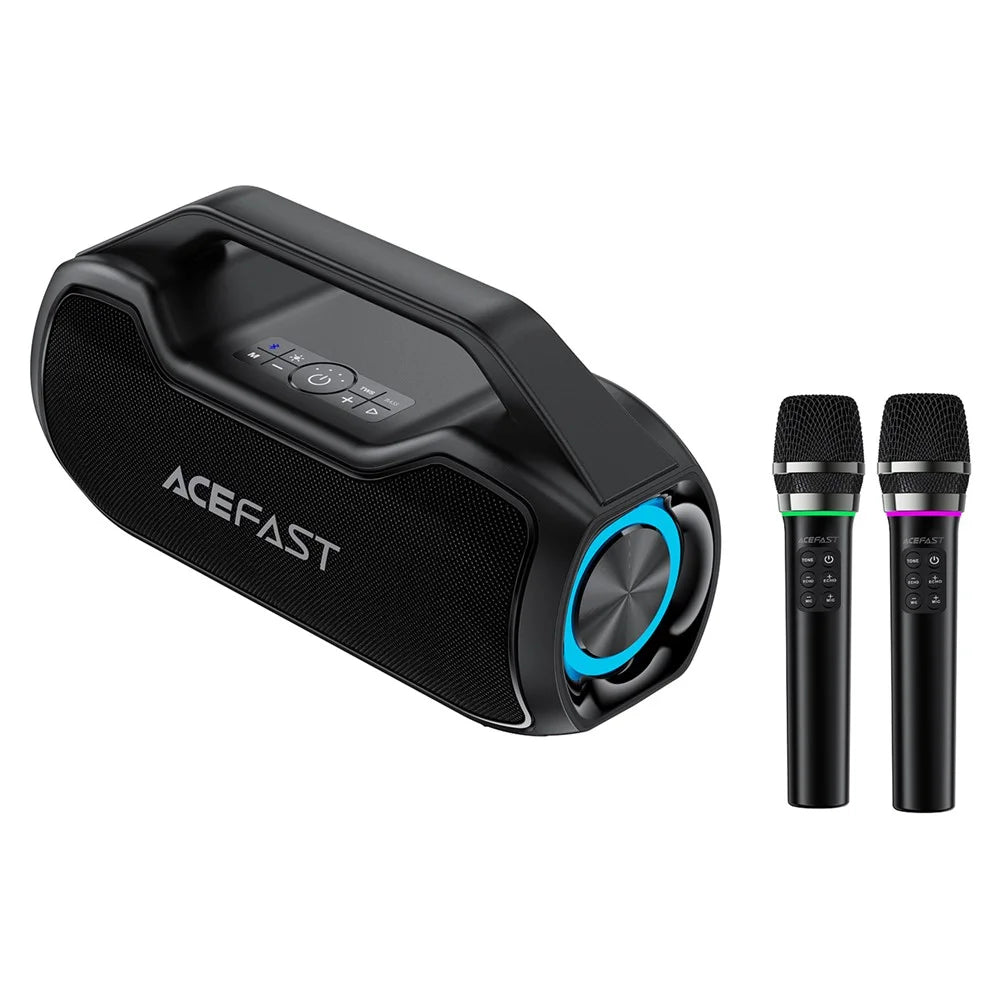 ACEFAST K14 Portable Karaoke Machine 120W Peak Bluetooth-compatible 6.0 Wireless Speaker with Dual Mics - Balck - 1