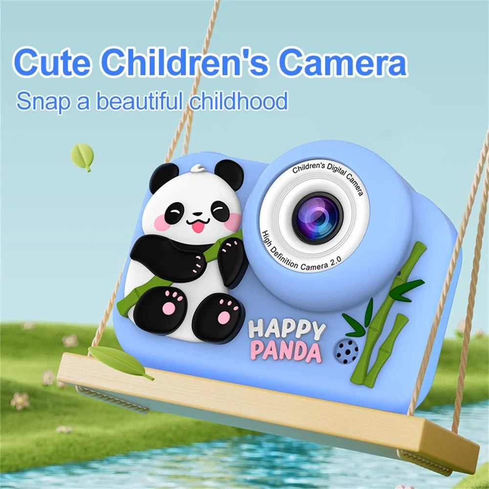M03 Kids Camera Dual Lens 2.0 Inch IPS Screen 1080P Video Digital Camera with MP3 Player - Blue Panda - 3