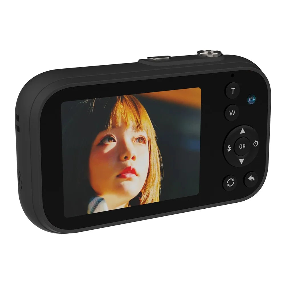 H17 2.8-inch IPS Screen Student Entry-Level Digital Camera HD Dual Lens CCD Camera - Black - 2