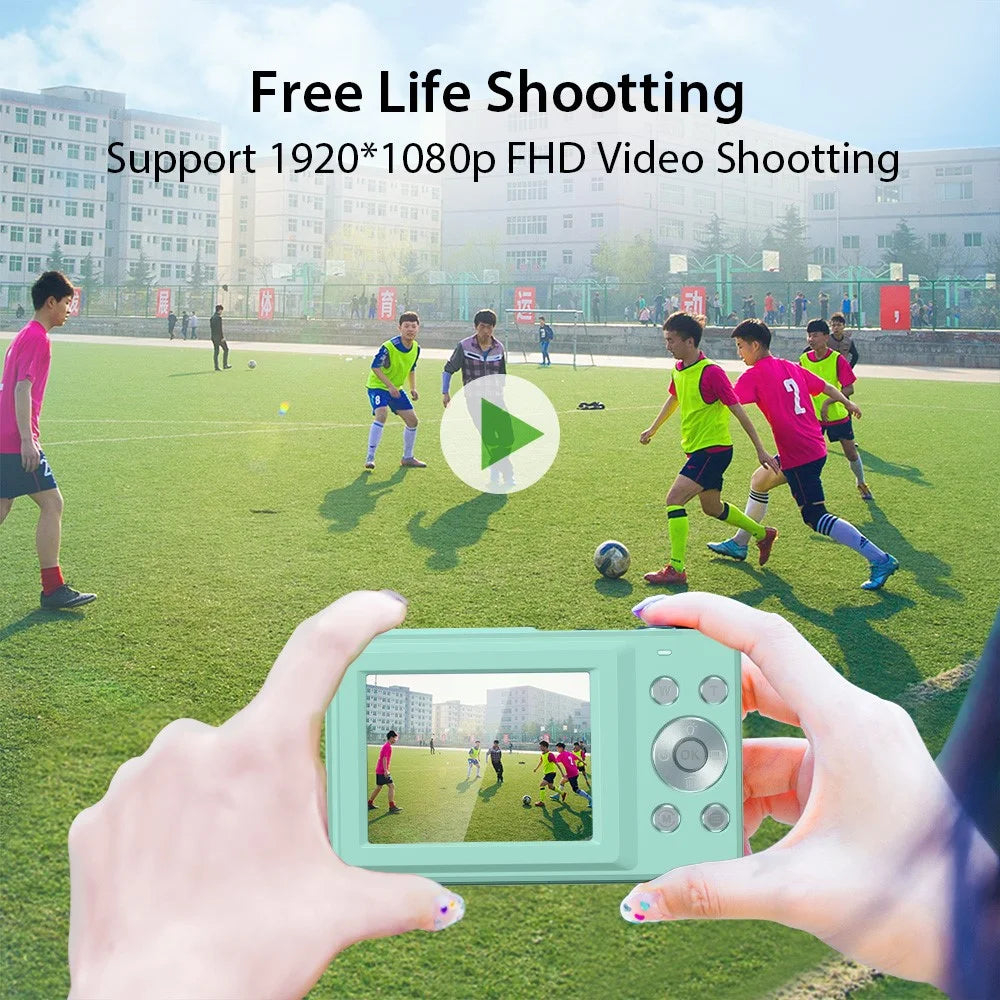 DC403L-AF 44MP 1080P HD Digital Camera Kids Professional Photography Camera with 32G Memory Card - Green - 4
