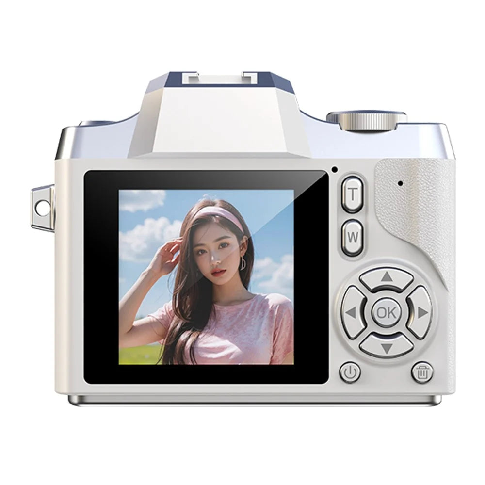 LK-011 1.54 Inch Mini Digital Camera for Students Portable Retro HD Video Recording CCD - White - 2