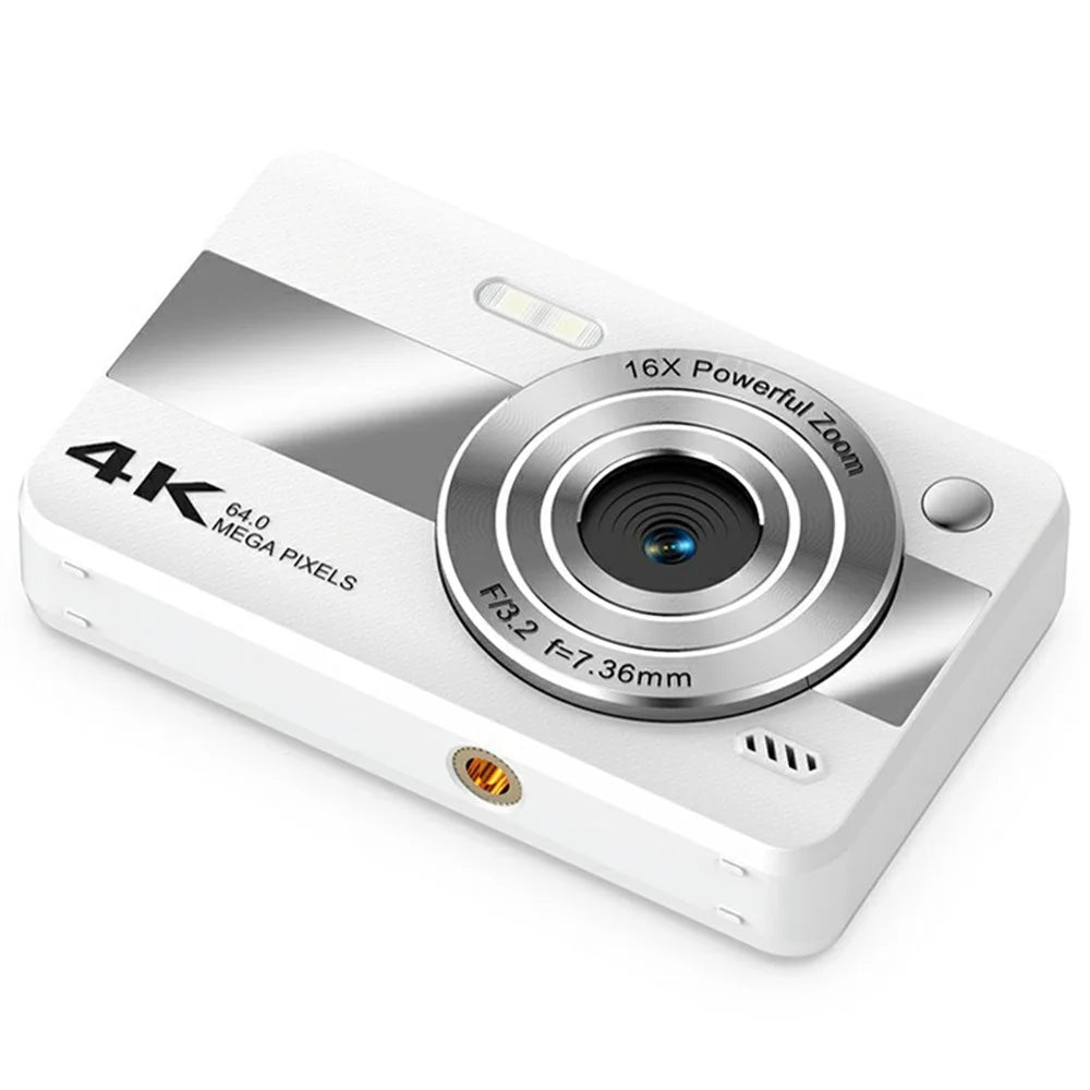 H11 2.4 Inch Portable Digital Camera 16X Digital Zoom HD Video Recording CCD Built In LED Flash - White - 1