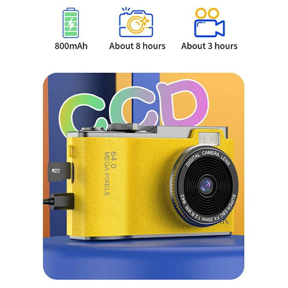 LK-003 2.4 Inch IPS Screen Portable Digital Camera Dual Lens CCD HD Video Recorder Built In Games, with 32GB Card - Pink - 4