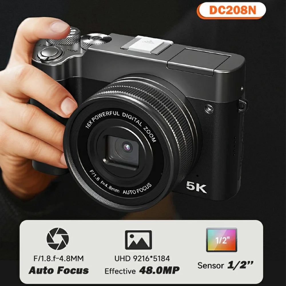 DC208N Digital Camera 48MP CMOS Sensor High Resolution Camera for Students Self Portrait Photography - 4
