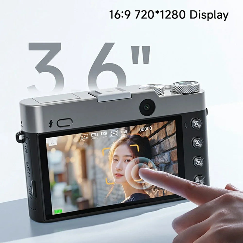 DC208N Digital Camera 48MP CMOS Sensor High Resolution Camera for Students Self Portrait Photography - 5