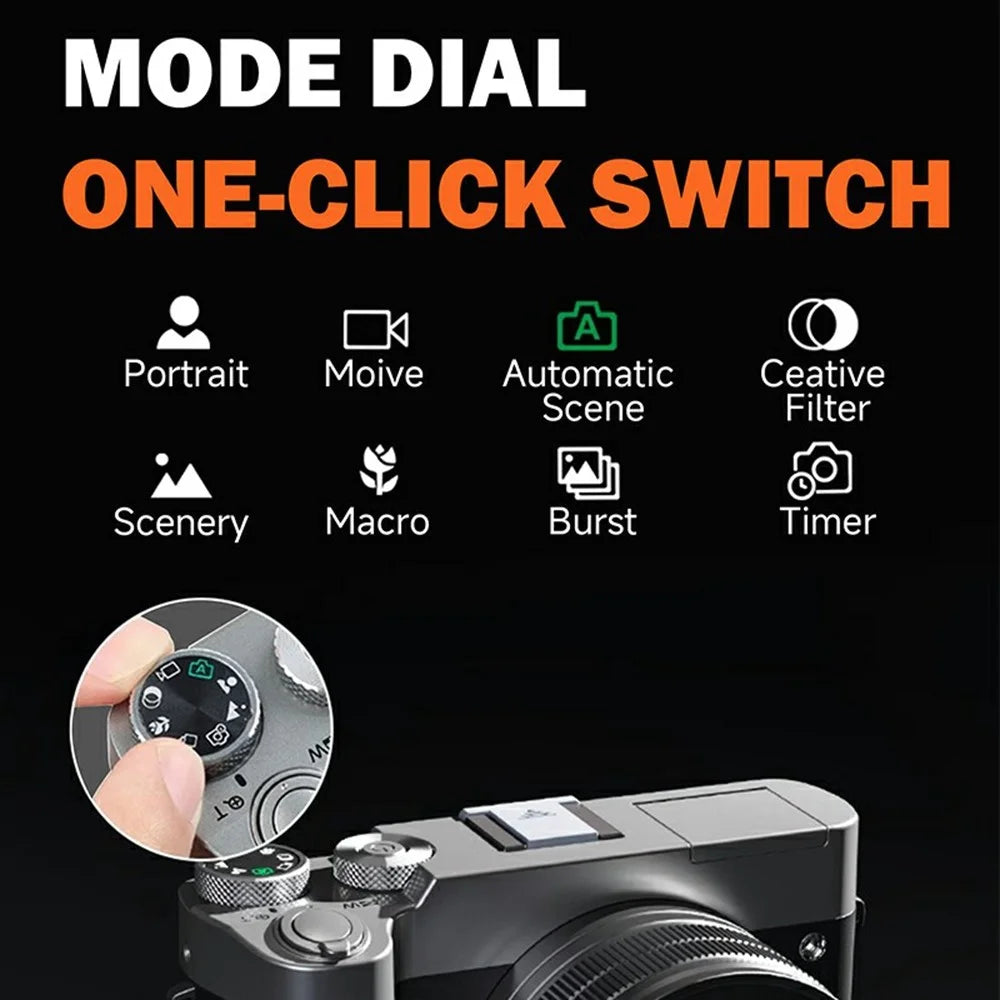 DC208N Digital Camera 48MP CMOS Sensor High Resolution Camera for Students Self Portrait Photography - 7