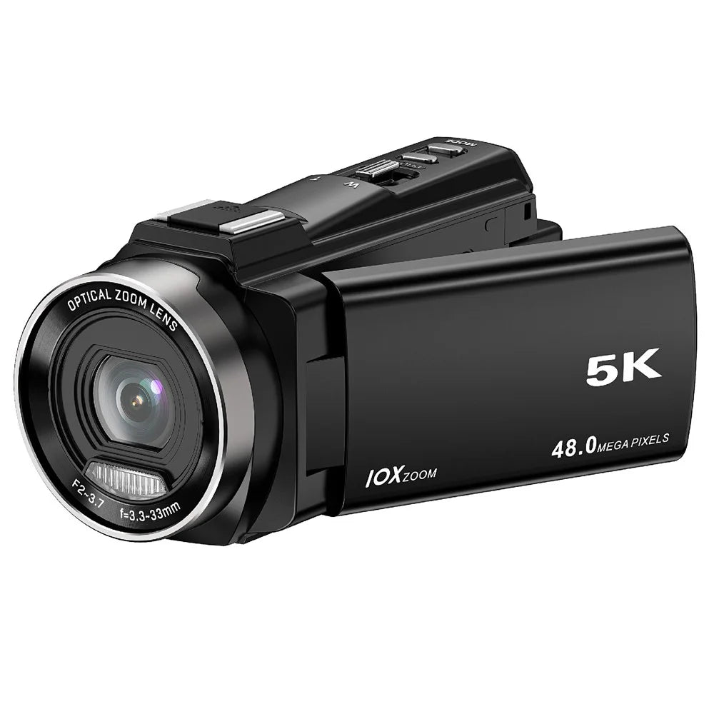 HDV-265K Digital Camera 5K Handheld Video Recorder 3X Optical Zoom 6 Axis Stabilization DV Camcorder, with 32GB Card - UK Plug - 1