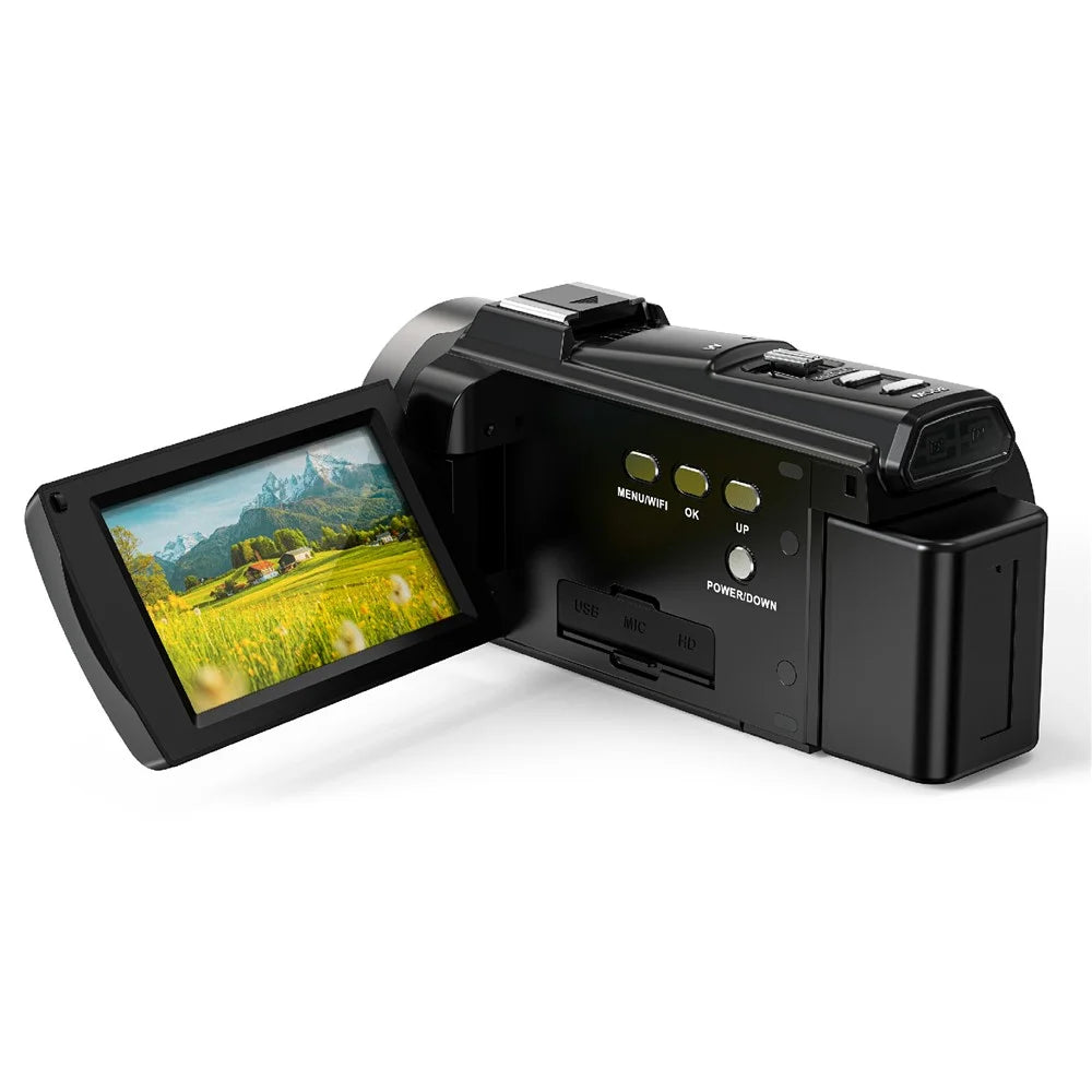 HDV-265K Digital Camera 5K Handheld Video Recorder 3X Optical Zoom 6 Axis Stabilization DV Camcorder, with 32GB Card - UK Plug - 3