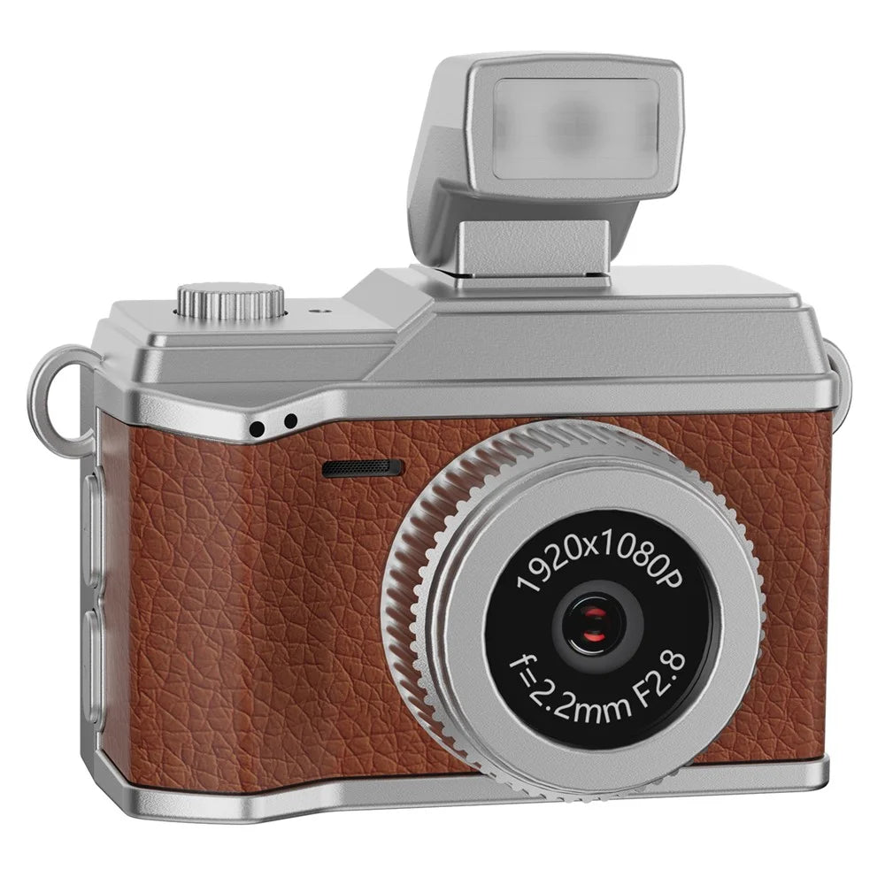 S151 0.96 inch IPS Color Screen Mini Camera with 64G Memory Card / LED Fill Light Pendant Necklace Design Lightweight Camera - Khaki - 1