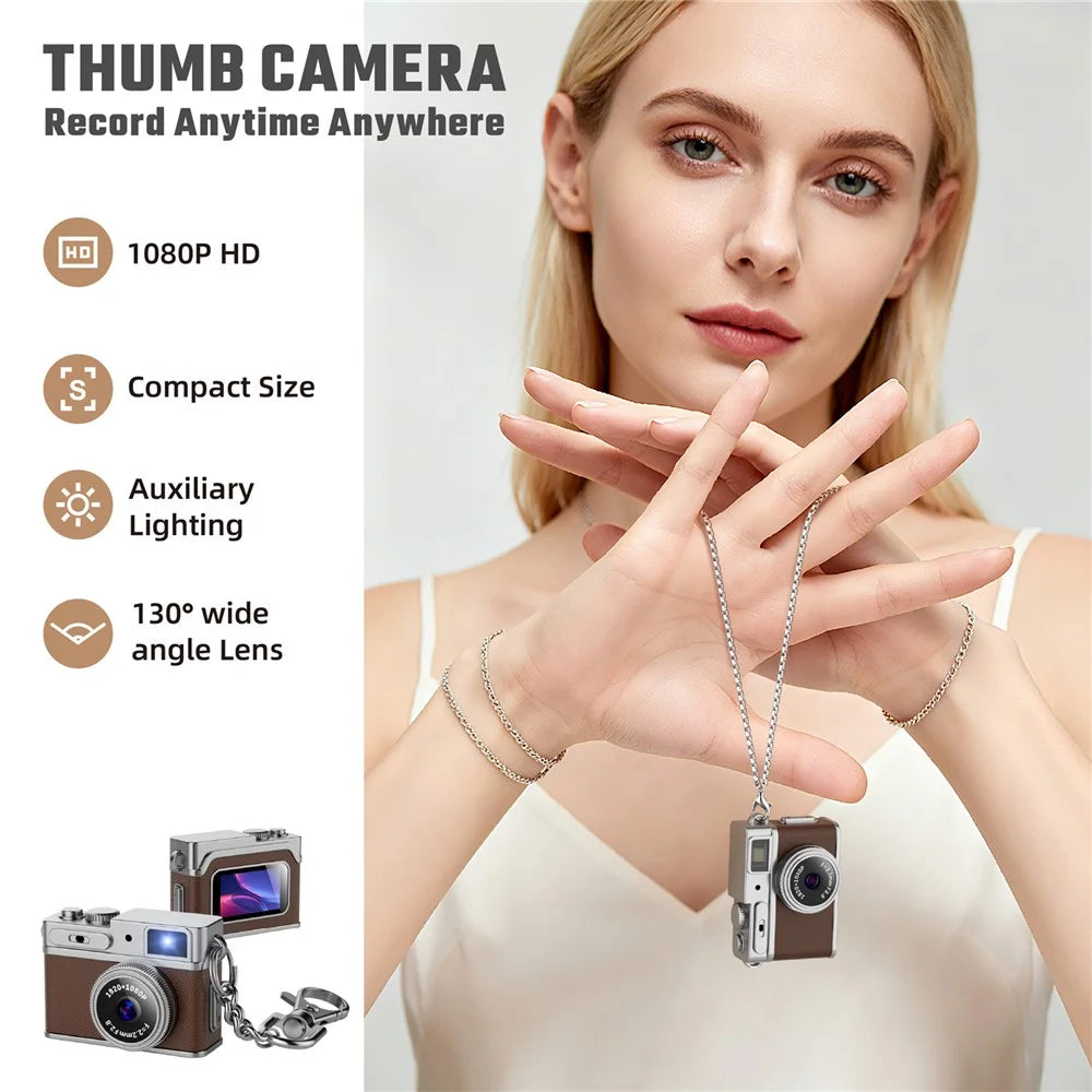 G1 0.96 Inch TFT Screen Portable Digital Camera 1080P HD Video Thumb Size CCD Mini Camcorder - White - 4