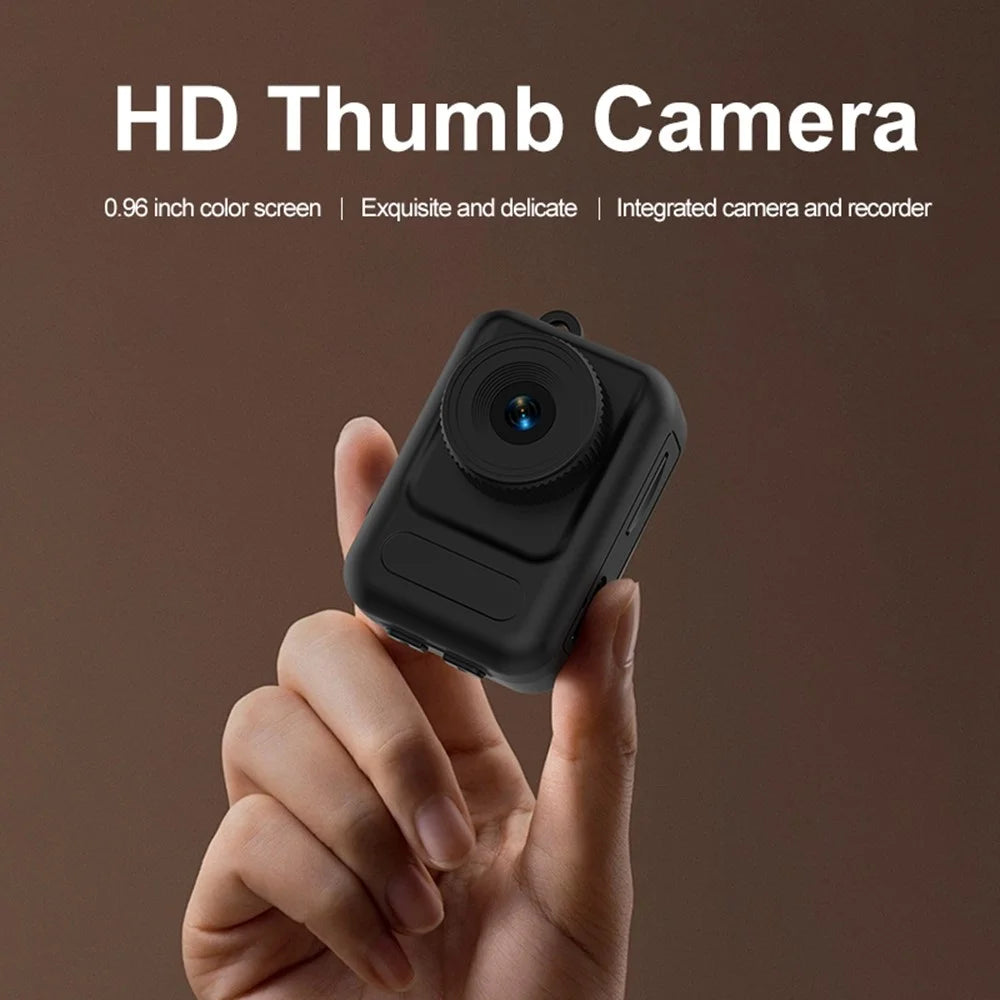 AC06 Mini Digital Camera 0.96 Inch HD Screen 1080P Thumb Camera Video Recorder CCD - Black - 4