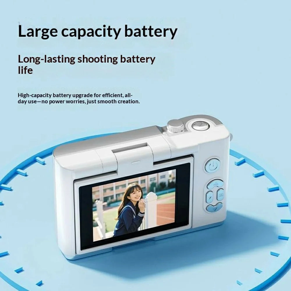 X18 2.4 Inch Flip Screen Digital Camera HD Video Recording CCD 16x Digital Zoom Camcorder - White - 6