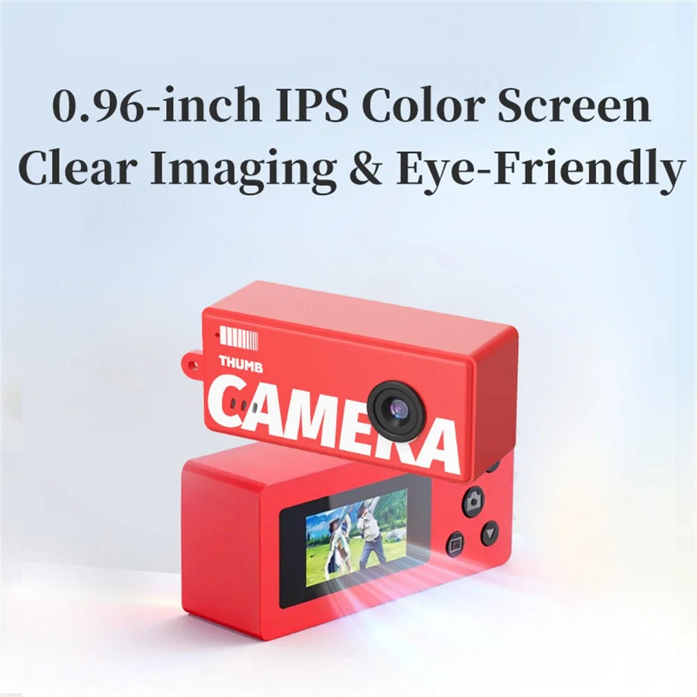 X7 0.96 Inch Mini Retro Digital Camera CCD Sensor 1080P HD Video Recording Keychain Camera - Red - 3