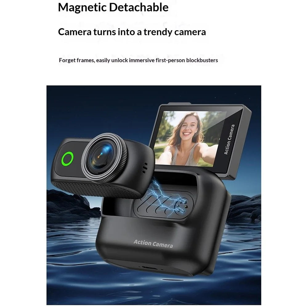 LK018 WiFi Mini Action Camera Thumb Size HD Sports Camera for Vlog Recording (without Memory Card) - Black - 3