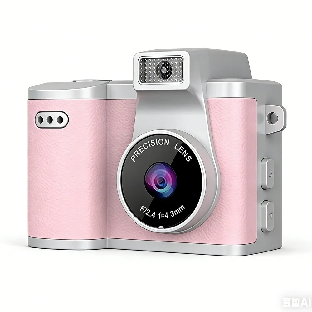 X8 Retro Mini Camera Thumb Size 0.96 Inch IPS Screen 1080P HD Video Recorder Built-in Flash - Pink - 1