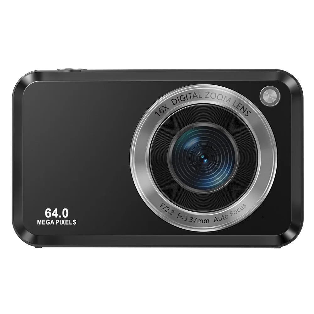 DC317L 4K Digital Camera 64MP Dual Lens 16X Zoom 2.8 Inch Display LED Flash Auto Focus High Definition Shooting Camera - Black - 2