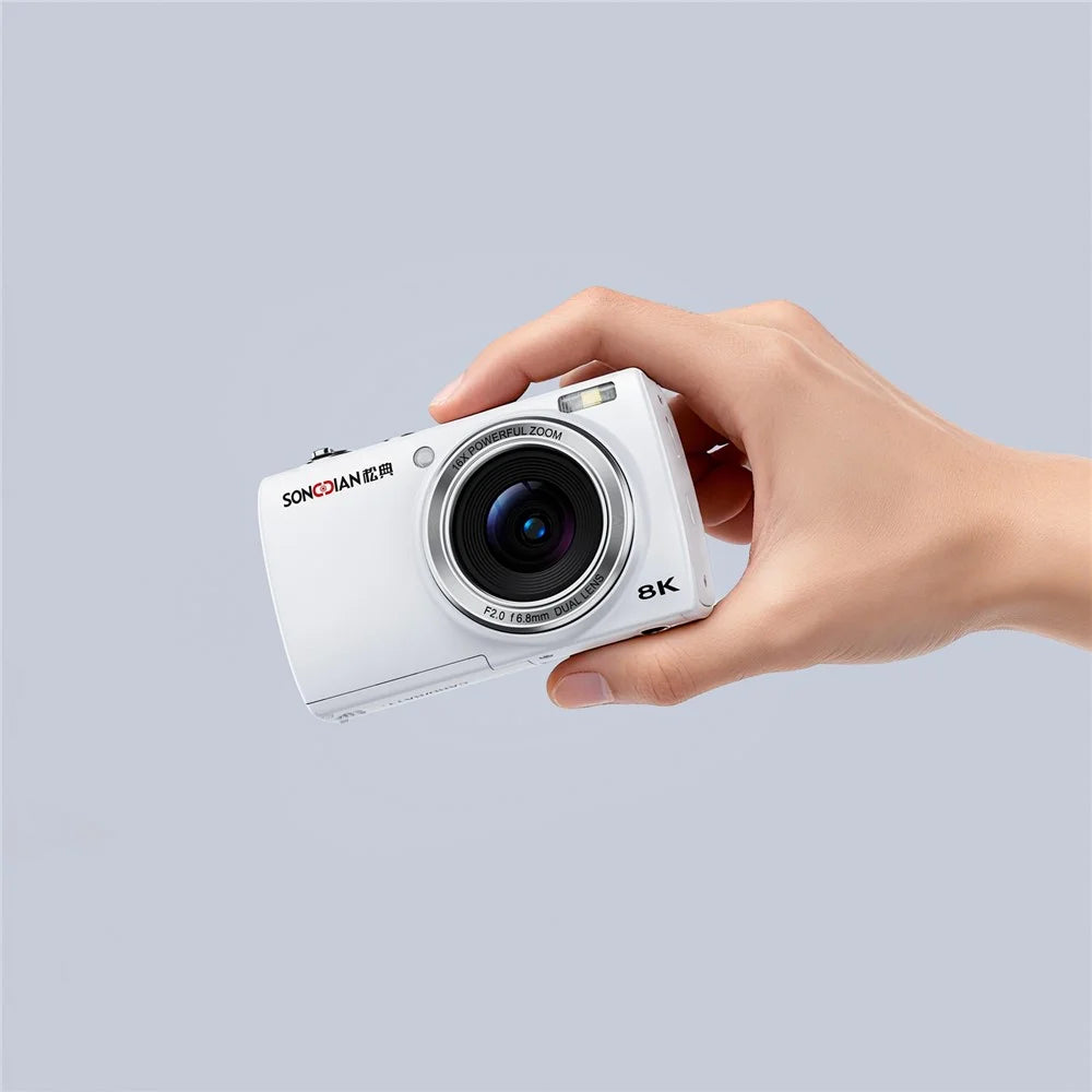 DC418 8K Digital Camera Dual Lens 48MP 16X Zoom 2.8 inch Touchscreen WiFi Photo Video Recorder - White - 3