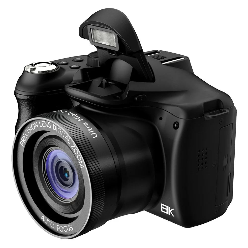 CD-R7 Digital Camera 3.0 Inch IPS Screen Dual Lens 16X Zoom WiFi 8K Video Recorder - Black - 1