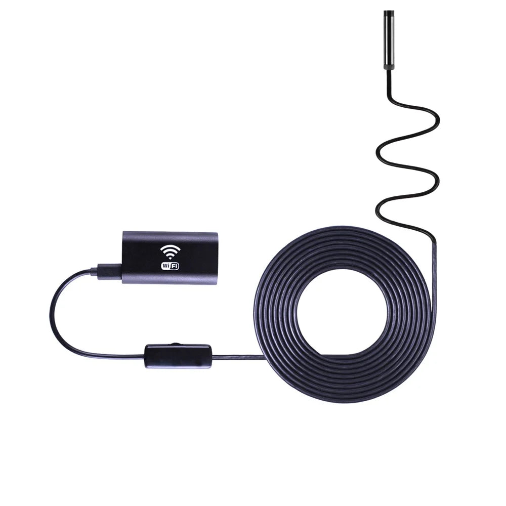 F99 WiFi Endoscope HD Inspection Camera Wireless Snake Camera with 5M Semi-Rigid Cable - 2