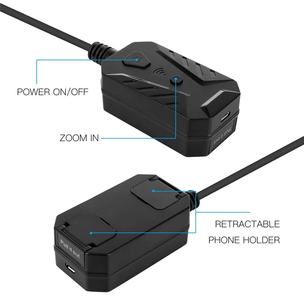 F230 Handheld WiFi Endoscopes Automatic Focusing 14mm Industrial Borescope with 5M Semi-Rigid Cable - 3