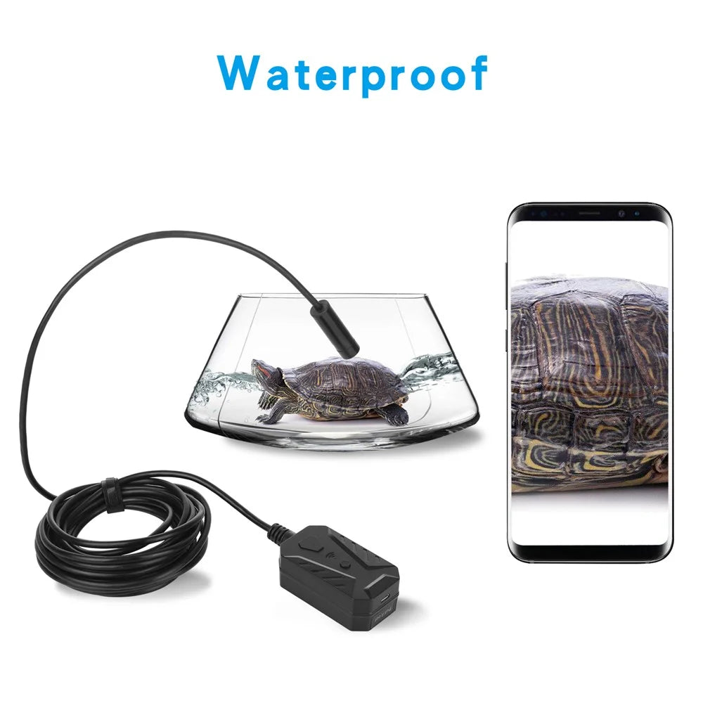 F230 Handheld WiFi Endoscopes Automatic Focusing 14mm Industrial Borescope with 5M Semi-Rigid Cable - 7