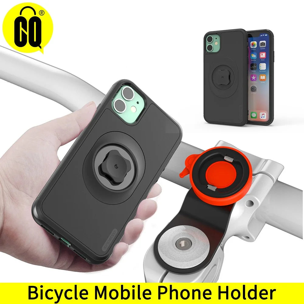 Mountain Bike Bicycle Handlebar Phone Bracket with Shockproof Protective Shell for iPhone 11 6.1 inch - 2