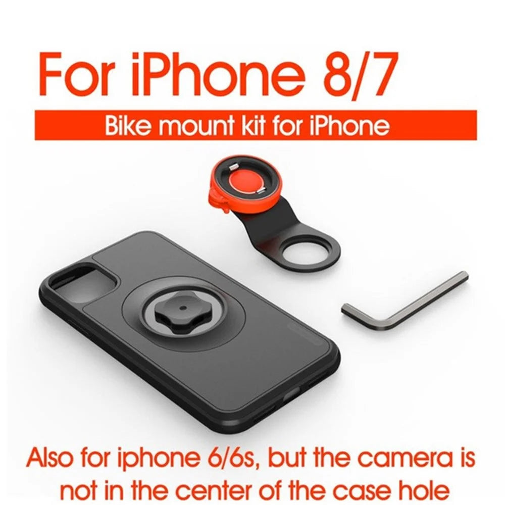 Mountain Bike Bicycle Handlebar Phone Bracket with Shockproof Phone Shell for iPhone 8/7 4.7 inch - 2