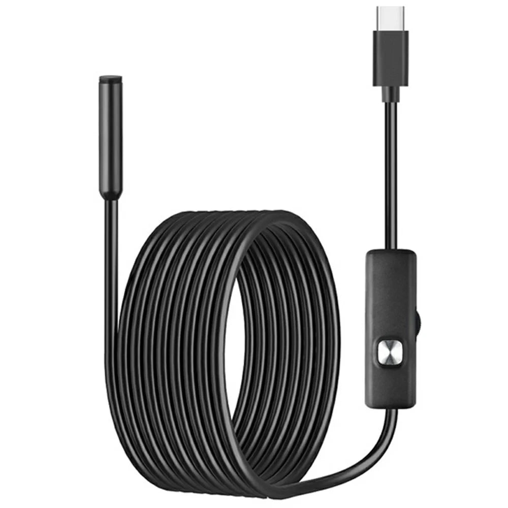 DN200 3m Hard Wire 8mm Lens 1080P HD Endoscope Type-C Phone Industrial Inspection Camera (With 8Pin and Micro Adapter) - 1
