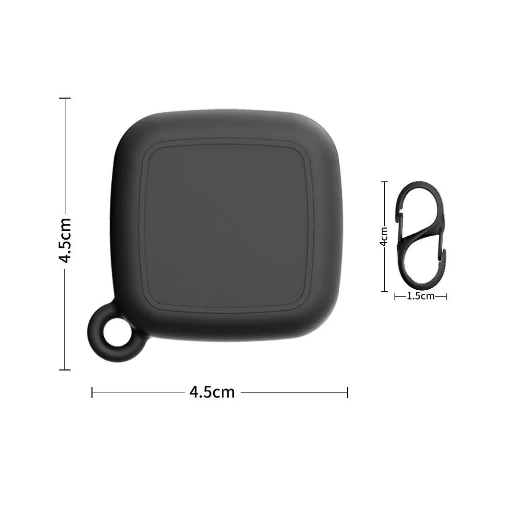 For Tile Mate Silicone Case Bluetooth-compatible Tracker Waterproof Anti-Drop Protective Sleeve with Carabiner - Black - 7