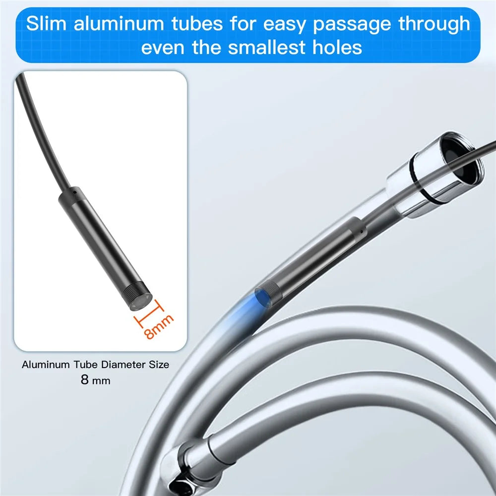 5001 5.5mm Aluminum Tube Industrial Endoscope 2MP HD Inspection Camera with 3m Hard Cable, iP Interface - 4