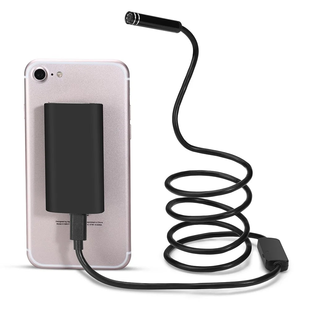 YPC100 5m Flexible Wire WiFi Borescope 8mm Camera Lens Cell Phone Inspection Endoscope - 2