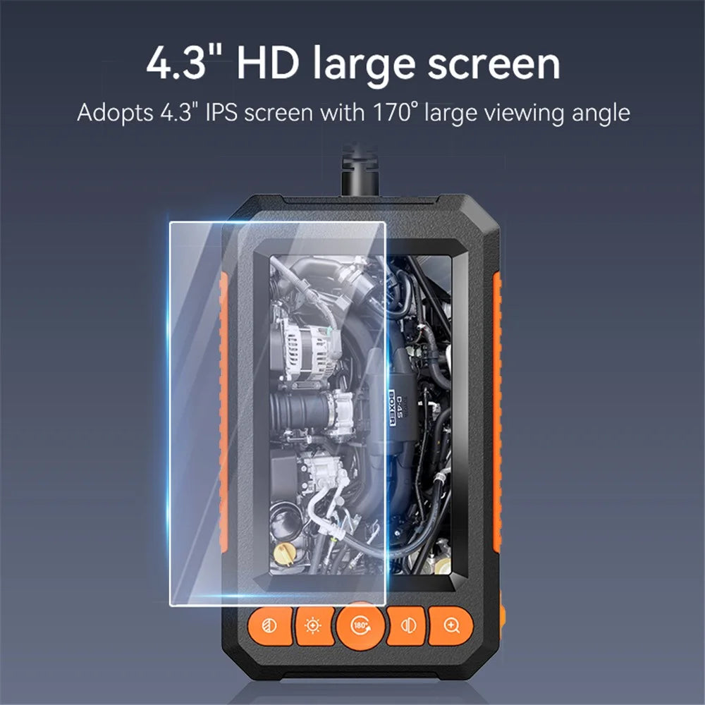 C43 1m Wire 8mm Single Lens Inspection Borescope 1080P Camera Endoscope with 4.3 inch Screen - 3