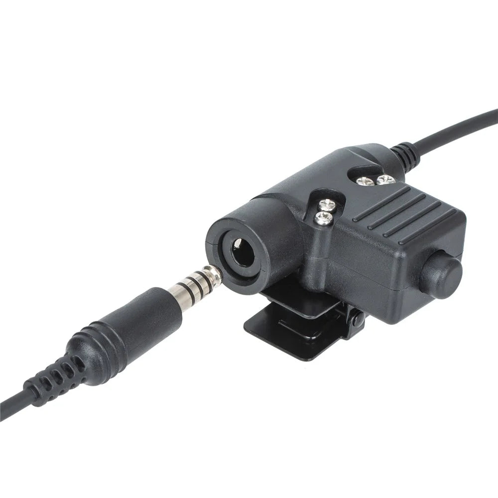 Walkie Talkie Headset Adapter U94 PTT Cable for Motorola GP328Plus Two Way Radio - 3