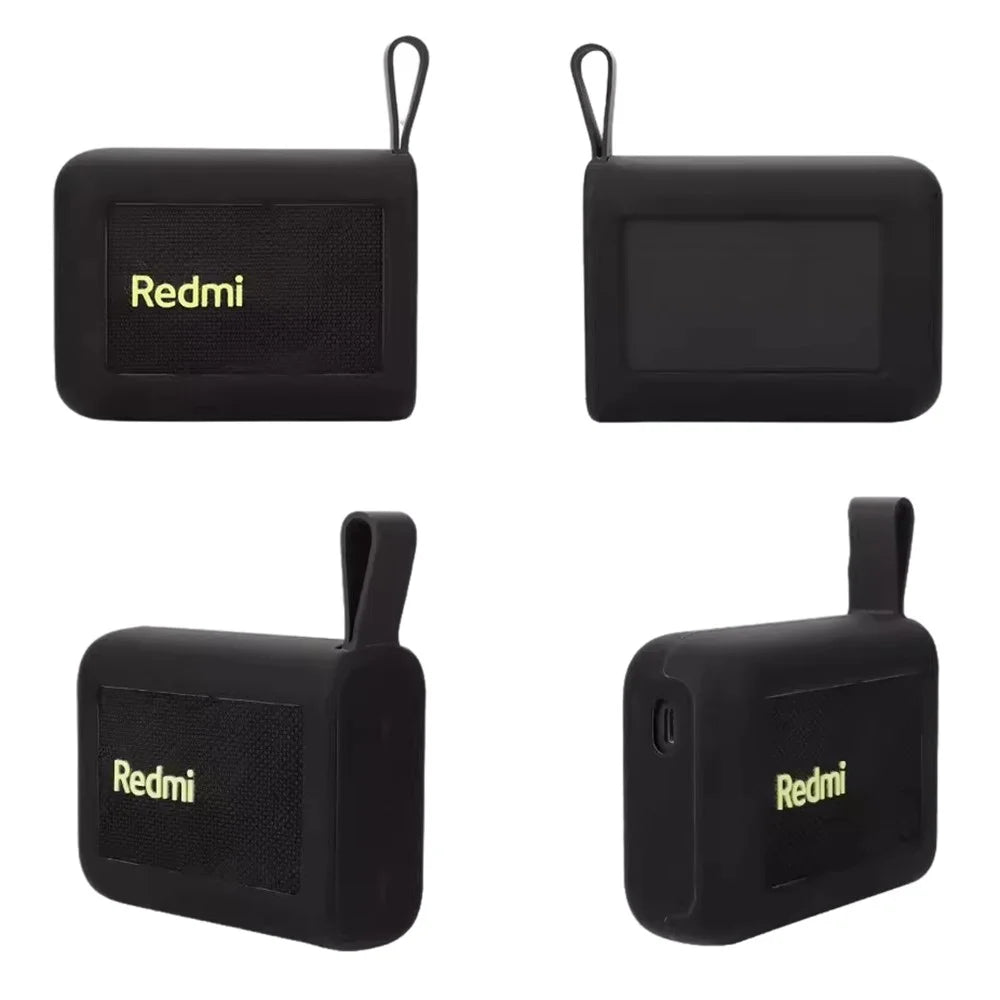 For Xiaomi Redmi Portable Bluetooth-compatible Speaker Silicone Protective Case Anti-Scratch Cover with Strap - Black - 2