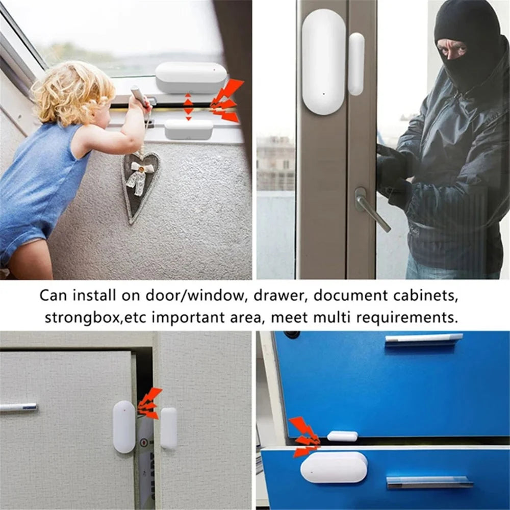 Tuya Smart Zigbee Door Magnetic Sensor Home Security Anti-Theft Alarm Window Door Open Detector - 5